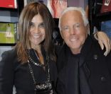 Carine Roitfeld et Giorgio Armani à Milan, le 17 janvier 2012.