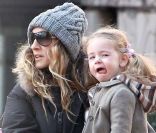 Sarah Jessica Parker et son adorable fille surprise dans le quartier de l\'Upper West Side à New York, le 20 janvier 2012.