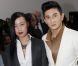 L'artiste Yi Zhou et l'acteur Nicholas Wu au défilé Dior Homme automne-hiver 2012/2013 à Paris, le 21 janvier 2012.