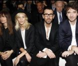 Caroline de Maigret, Anja Rubik, Alessandro Sartori et Antoine Arnault au défilé Dior Homme à Paris, le 21 janvier 2012.