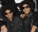 Le duo de danseurs  Les Twins  au défilé Dior Homme à Paris, le 21 janvier 2012.