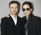 Kris Van Assche et Jared Leto au défilé Dior à Paris, le 21 janvier 2012.