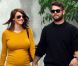 Jack Osbourne et sa fiancée Lisa Stelly : La grossesse de Lisa les rend si heureux dans les rues de  West Hollywood le 21 janvier 2012 