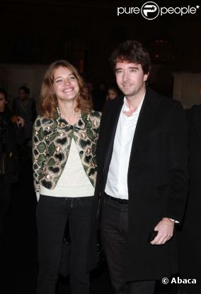 Natalia Vodianova et Antoine Arnault lors du défilé Etam lingerie à Paris le 23 janvier 2012