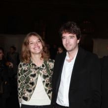 Natalia Vodianova et Antoine Arnault lors du défilé Etam lingerie à Paris le 23 janvier 2012