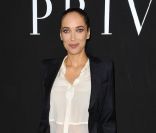 Carmen Chaplin lors de son arrivé au défilé Armani Privé le 24 janvier à Paris