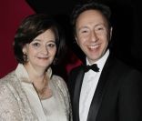 Cherie et Stéphane Bern lors de la soirée de Gala de la 29ème nuit des neiges, à Crans-Montana, en Suisse, le 4 février 2012