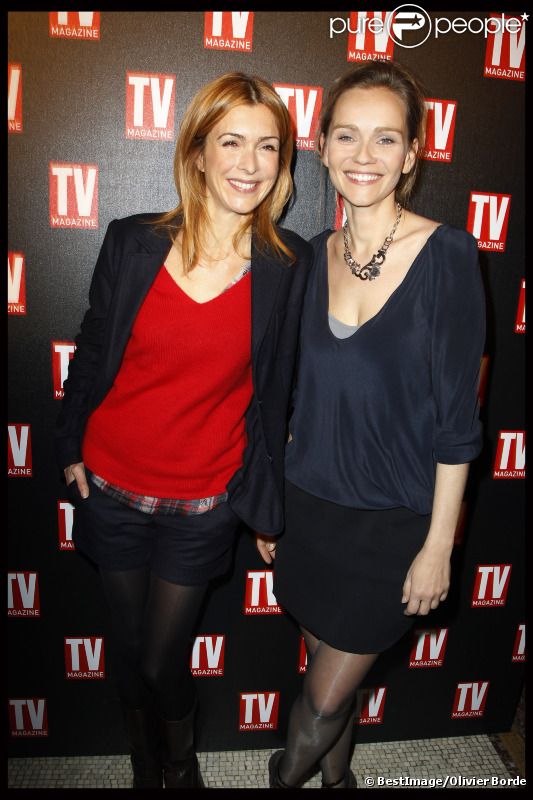 Véronique Mounier et Claire Borotra lors des 25 ans de TV Magazine au Plaza Athenée le 8 février 2012 à Paris