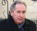 Gérard Houllier lors des obsèques de Christian Blachas en l'église Notre Dame de Boulogne, le 10 février 2012