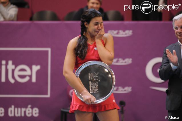 Marion Bartoli le 12 février 2012 à Coubertin lors de l'Open GDF Suez à Paris