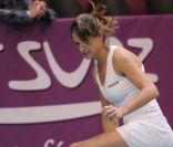 Amélie Mauresmo le 12 février 2012 à Coubertin lors de l'Open GDF Suez à Paris