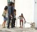 Shiloh, Zahara et Maddox, les enfants de Brad Pitt et Angelina Jolie,  avec leur nounou et garde du corps à la Nouvelle-Orléans le 7 mars 2012