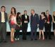 Le prince Charles lors des L'Oreal Paris Success Awards le 14 mars 2012 à Londres, avec notamment Joanna Lumley et Emma Bunton. 