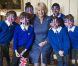Camilla Parker Bowles, marraine du Big Jubilee Lunch, recevait quelques écoliers à Clarence House au matin du 15 mars 2012.
