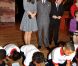 Kate Middleton et le prince Charles en visite au programme The Great Art Quest de la Foundation for children and the arts, à Londres, le 15 mars 2012.