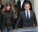 Après la révélation des résultats Carla Bruni et Nicolas Sarkozy quittent l'Elysée direction La Mutualité, à Paris, le 6 mai 2012.