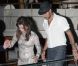 Eva Longoria et Eduardo Cruz quittent le yacht de Denish Rich où avait lieu la Sphère Party, soirée de charité de la Eva Longoria Foundation. Cannes, le 18 mai 2012.