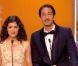 Audrey Tautou et Adrien Brody remettent la Palme d'Or, lors de la cérémonie de clôture du 65e Festival de Cannes, le dimanche 27 mai 2012.