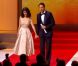 Audrey Tautou et Adrien Brody remettent la Palme d'Or, lors de la cérémonie de clôture du 65e Festival de Cannes, le dimanche 27 mai 2012.