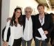 Elisa Tovati, Sébastien Saussez et Daniel Angeli au vernissage de son exposition Icônes à la galerie Art District à Paris, le 6 juin 2012.