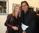 Emmanuel Chain et sa femme Valérie au vernissage de son exposition Icônes à la galerie Art District à Paris, le 6 juin 2012.