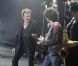 EXCLUSIF : Johnny Hallyday et son guitariste en chef Yarol Poupaud répètent au Stade de France le 14 juin 2012.