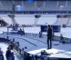 EXCLUSIF : Johnny Hallyday, au coeur de son impressionnante scène, répète au Stade de France le 14 juin 2012.