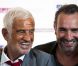 Jean-Paul Belmondo et Jean Dujardin au Palais des Beaux-Arts de Bruxelles, le 19 juin 2012.