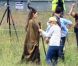 Angelina Jolie sur le tournage du film  Maleficent , le 20 juin 2012 en Angleterre.