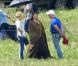 Angelina Jolie sur le tournage du film  Maleficent , le 20 juin 2012 en Angleterre.