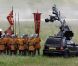 Le tournage du film  Maleficent , le 25 juin 2012 en Angleterre.