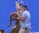 Angelina Jolie sur le tournage du film  Maleficent . Le 26 juin 2012 en Angleterre.
