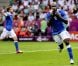 Mario Balotelli lors du match Italie-Allemagne le 28 juin 2012 à Varsovie pour la demi-finale de l'Euro 2012