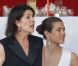 Caroline de Monaco et sa fille Charlotte Casiraghi pour la clôture du Jumping de Monaco, le 30 juin 2012.