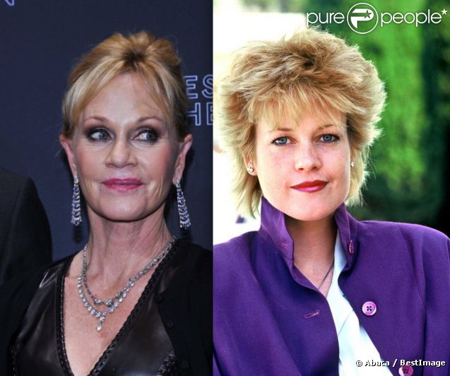 Melanie Griffith à 54 ans en 2012, et à 30 ans, à l'aube du succès de  Working Girls.