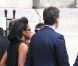 Audrey Pulvar et Arnaud Montebourg aux obsèques d'Olivier Ferrand en l'église Saint-Sulpice, à Paris, le 4 juillet 2012.