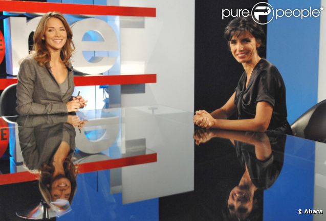 Mélissa Theuriau en septembre 2007 sur le plateau de  Zone interdite  (M6) aux côtés de Rachida Dati