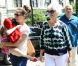 Katie Holmes, sa fille Suri et sa mère Kathleen se sont rendues au zoo de New York, le 11 juillet 2012