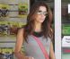 Surprise à la sortie d'une station service pour faire le plein de sa Bentley, Eva Longoria n'était pas à la fête ! Culver City, le 14 juillet 2012.