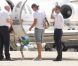 Zlatan Ibrahimovic embarque à Ibiza avec sa femme Helena Seger et leurs deux enfants Maximilian et Vincent à Ibiza le 17 juillet 2012 pour rejoindre Paris et signé un contrat avec le PSG
