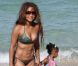 Christina Milian et l'adorable Violet sur une plage de Miami, le 20 juillet 2012.