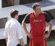 Les comédiens Ben Affleck et Justin Timberlake sur le tournage du film Runner, Runner à Porto Rico, le 23 juillet 2012