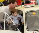 La princesse Marie et le prince Henrik, 3 ans, étaient présents auprès du prince Joachim de Danemark lors du Grand Prix historique de Copenhague le 4 août 2012.