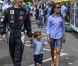 La princesse Marie et le prince Henrik, 3 ans, étaient présents auprès du prince Joachim de Danemark lors du Grand Prix historique de Copenhague le 4 août 2012.