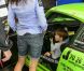 La princesse Marie et le prince Henrik, 3 ans, étaient présents auprès du prince Joachim de Danemark lors du Grand Prix historique de Copenhague le 4 août 2012.