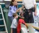 La princesse Marie et le prince Henrik, 3 ans, étaient présents auprès du prince Joachim de Danemark lors du Grand Prix historique de Copenhague le 4 août 2012.