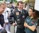 La princesse Marie et le prince Joachim de Danemark avec leur fils le prince Henrik, 3 ans, lors du Grand Prix historique de Copenhague le 5 août 2012.