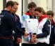 Kate Middleton a rencontré le 6 août 2012 à Weymouth, en marge de la compétition de voile de Laser, les spécialistes britanniques Paul Goodison (Laser), le tandem Stuart Bithell et Luke Patience (470), et le quadruple champion olympique Ben Ainslie, roi du Finn.