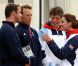 Kate Middleton a rencontré le 6 août 2012 à Weymouth, en marge de la compétition de voile de Laser, les spécialistes britanniques Paul Goodison (Laser), le tandem Stuart Bithell et Luke Patience (470), et le quadruple champion olympique Ben Ainslie, roi du Finn.