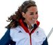 Kate Middleton était le 6 août 2012 à Weymouth dans la Manche lors de la  medal race  de la compétition de voile catégorie Laser, dans laquelle étaient engagés le Britannique Paul Goodison chez les hommes et l'Irlandaise Annalise Murphy chez les femmes.